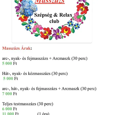 Szepseg & Relax Club Guest house